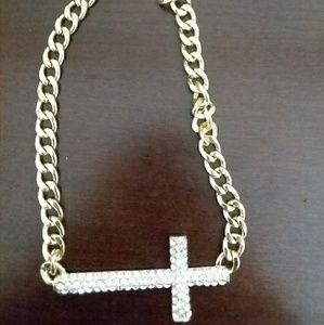 Gold cross necklace